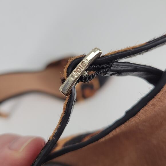 Joie Leopard Print Jaclyn Ankle Strap Heels 10 - Picture 9 of 13